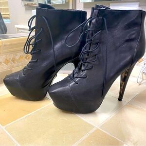Betsey Johnson bootie with platform.